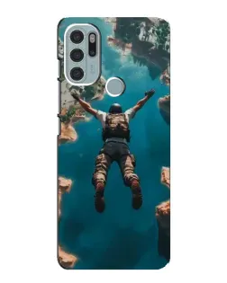 Чехол для Motorola MOTO G60s с картинкой «PUBG — свободное падение»