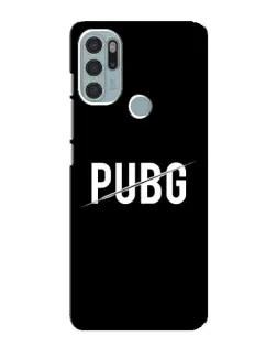 Чехол для Motorola MOTO G60s с картинкой «PUBG — белый логотип»