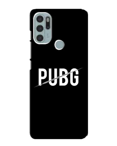Чехол для Motorola MOTO G60s с картинкой «PUBG — белый логотип»