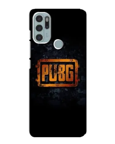 Чехол для Motorola MOTO G60s с картинкой «PUBG — золотой логотип»