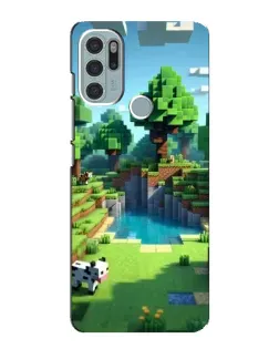Чехол для Motorola MOTO G60s с картинкой «Minecraft летний день»