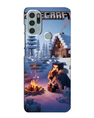 Чехол для Motorola MOTO G60s с картинкой «Зимний Minecraft» Чехол для Motorola MOTO G60s с картинкой «Зимний Minecraft»