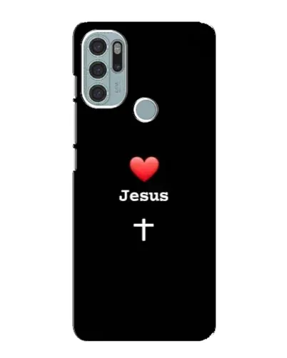 Чохол для Motorola MOTO G60s з картинкою «Серце - Jesus»