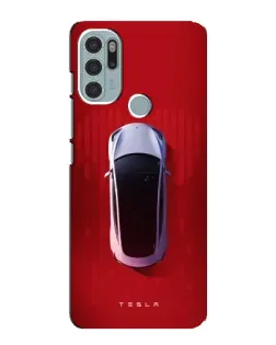 Чехол для Motorola MOTO G60s с картинкой «Tesla Top View»