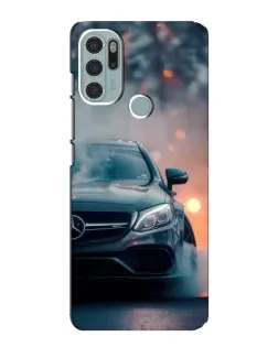 Чехол для Motorola MOTO G60s с картинкой «Mercedes — ночной город»