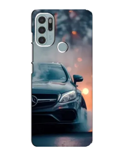 Чехол для Motorola MOTO G60s с картинкой «Mercedes — ночной город»