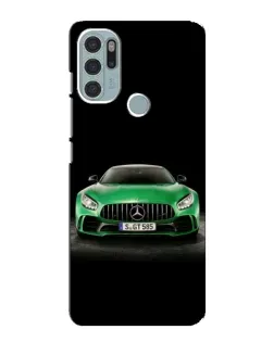 Чехол для Motorola MOTO G60s с картинкой «Mercedes — неоновый лого»