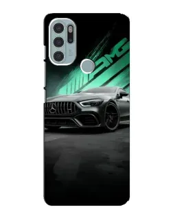 Чехол для Motorola MOTO G60s с картинкой «Темный Mercedes AMG»