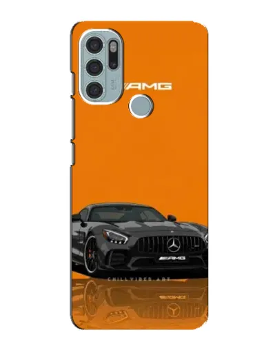 Чехол для Motorola MOTO G60s с картинкой «Оранжевый Mercedes AMG»