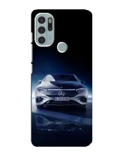 Чехол для Motorola MOTO G60s с картинкой «Ночной Mercedes EQ»