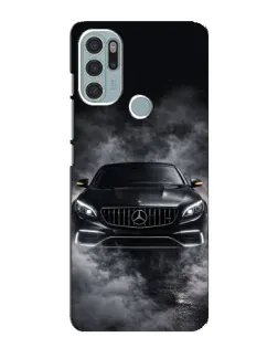 Чехол для Motorola MOTO G60s с картинкой «Mercedes в дыму»