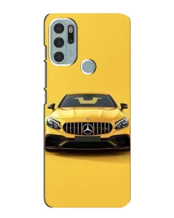 Чехол для Motorola MOTO G60s с картинкой «Желтый Mercedes GT»