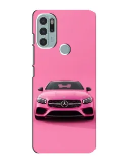 Чехол для Motorola MOTO G60s с картинкой «Розовый Mercedes AMG»