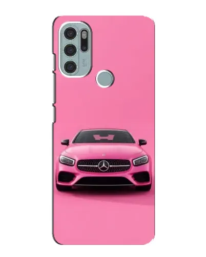 Чехол для Motorola MOTO G60s с картинкой «Розовый Mercedes AMG»