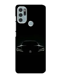 Чехол для Motorola MOTO G60s с картинкой «Mercedes — силуэт авто»