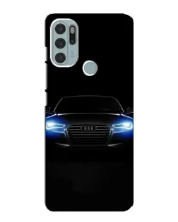 Чехол для Motorola MOTO G60s с картинкой «Audi в неоне»