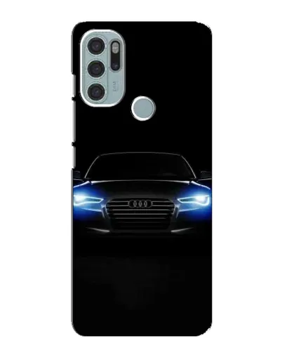 Чехол для Motorola MOTO G60s с картинкой «Audi в неоне»