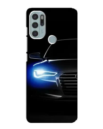 Чехол для Motorola MOTO G60s с картинкой «Неоновый взгляд Audi»