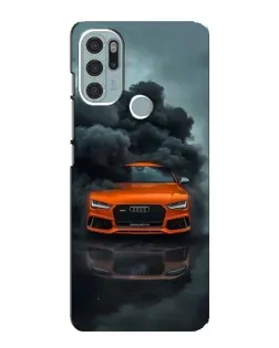 Чехол для Motorola MOTO G60s с картинкой «Audi в облаках дыма»