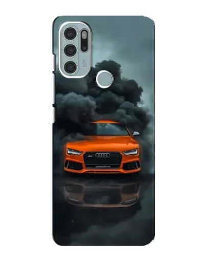 Чехол для Motorola MOTO G60s с картинкой «Audi в облаках дыма»