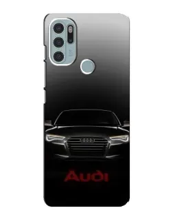 Чехол для Motorola MOTO G60s с картинкой «Audi — градиентный контур»