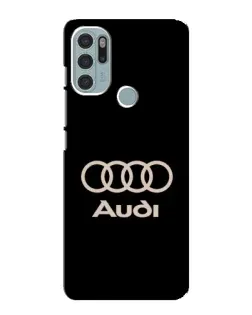 Чехол для Motorola MOTO G60s с картинкой «Audi — золотой логотип»