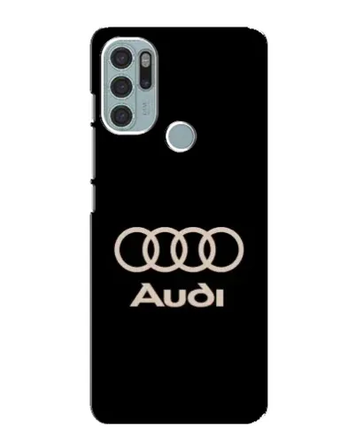 Чехол для Motorola MOTO G60s с картинкой «Audi — золотой логотип»