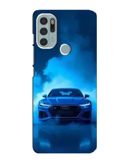 Чехол для Motorola MOTO G60s с картинкой «Audi — голубая энергия»