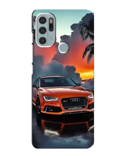 Чехол для Motorola MOTO G60s с картинкой «Audi — закат»