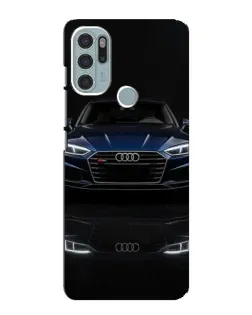 Чехол для Motorola MOTO G60s с картинкой «Audi — ночное отражение»