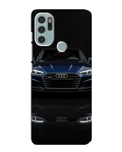 Чехол для Motorola MOTO G60s с картинкой «Audi — ночное отражение»