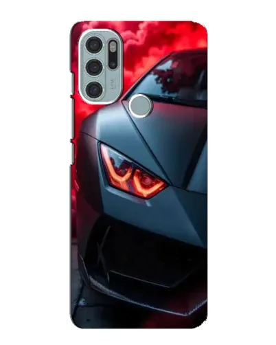 Чехол для Motorola MOTO G60s с картинкой «Lamborghini красное сияние»