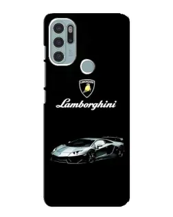 Чехол для Motorola MOTO G60s с картинкой «Логотип Lamborghini классика»