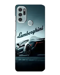 Чехол для Motorola MOTO G60s с картинкой «Классическая надпись Lamborghini»