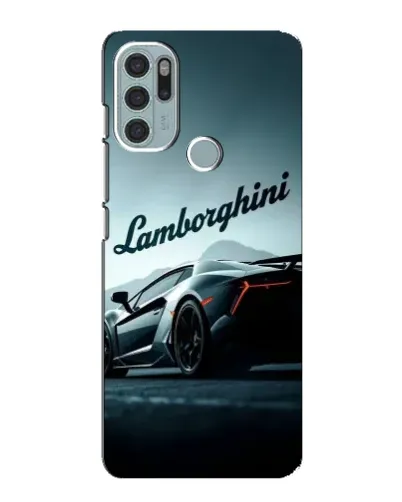 Чехол для Motorola MOTO G60s с картинкой «Классическая надпись Lamborghini»
