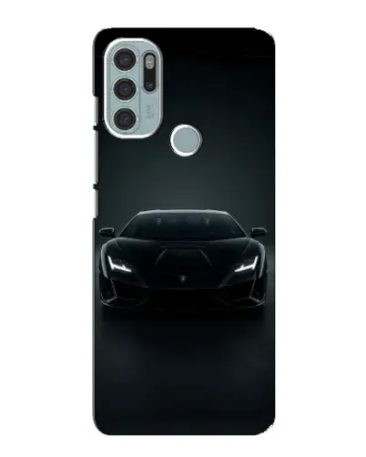 Чехол для Motorola MOTO G60s с картинкой «Черный Lamborghini Aventador»
