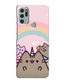 Чехол для Motorola MOTO G60s с картинкой «Единорог Pusheen»