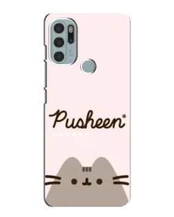 Чехол для Motorola MOTO G60s с картинкой «Pusheen логотип»