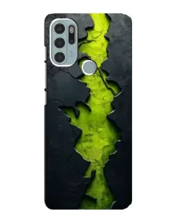 Чохол для Motorola MOTO G60s з картинкою «Салатовий розлом скелі»