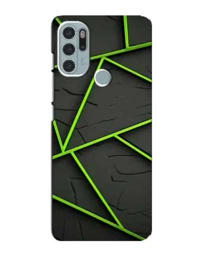 Чохол для Motorola MOTO G60s з картинкою «Зелені геометричні лінії»