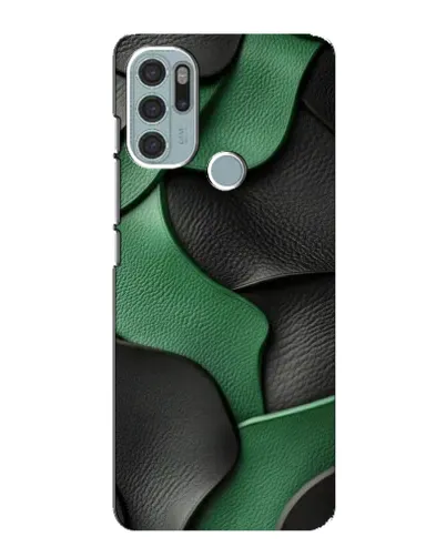 Чохол для Motorola MOTO G60s з картинкою «Зелені шкіряні хвилі»
