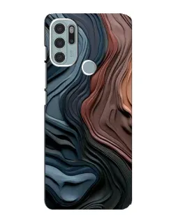 Чохол для Motorola MOTO G60s з картинкою «Кольорові хвилі каньйону»