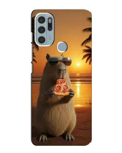Чехол для Motorola MOTO G60s с картинкой «Капибара с пиццей» Чехол для Motorola MOTO G60s с картинкой «Капибара с пиццей»