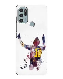 Чехол для Motorola MOTO G60s с картинкой «Messi Barca»