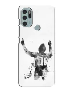 Чехол для Motorola MOTO G60s с картинкой «Messi ART»