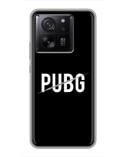 Чехол для Motorola Moto G67 Power с картинкой «PUBG — белый логотип»