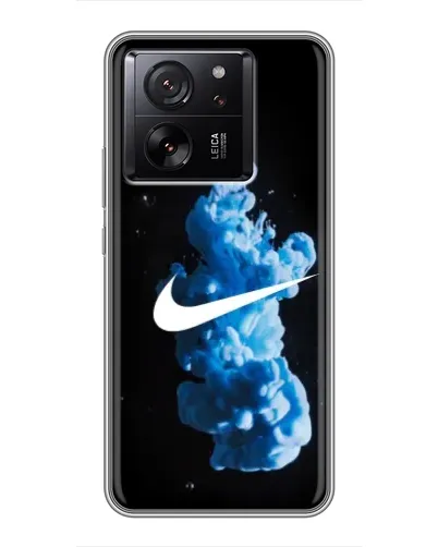 Чехол для Motorola Moto G67 с картинкой «Nike и синий дым»