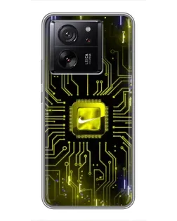 Чехол для Motorola Moto G67 с картинкой «Nike — золотая искра»