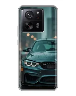 Чехол для Motorola Moto G67 с картинкой «BMW в огнях города»