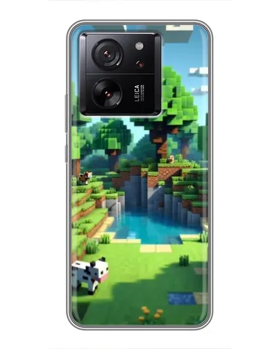 Чехол для Motorola Moto G67 с картинкой «Minecraft летний день»